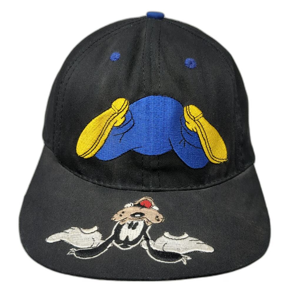 Goofy's Hat Co. Snapback Black One Size Disney Character Graphic Made USA Hat